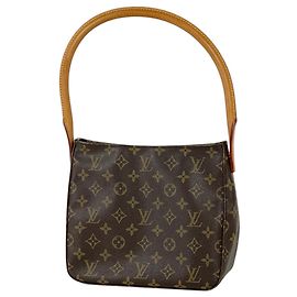 Bolso de hombro Louis Vuitton Looping MM Castaño
