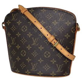 Borsa a tracolla Louis Vuitton Druot Marrone