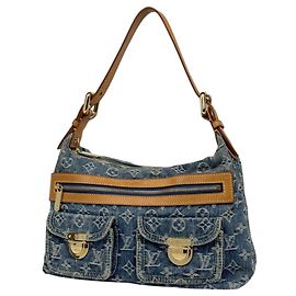 Sac à épaule Louis Vuitton Monogram Denim Blue Bleu