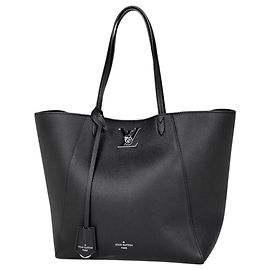 Borsa Tote Louis Vuitton Lockme Cabas Nero