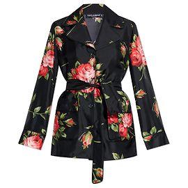 Dolce & Gabbana Camisa de seda con cinturón Negro