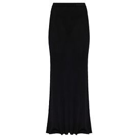 Balenciaga Logo Maxi Rock Schwarz gerippt Schwarz