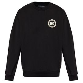 Dolce & Gabbana Felpa con patch logo Nero