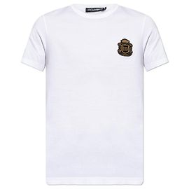 Camiseta Dolce & Gabbana Logo blanca de algodón Blanco