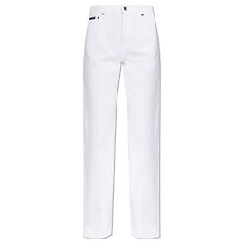 Jeans de perna reta brancos em algodão Dolce & Gabbana Branco