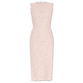 Dolce & Gabbana Vestido de renda sem mangas Rosa