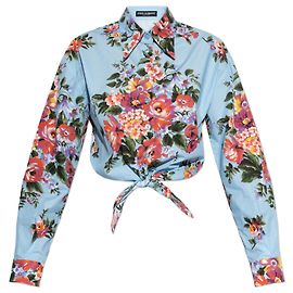 Dolce & Gabbana Hemd mit Blumenmotiv Blau