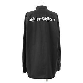 Camicia a maniche lunghe in cotone Balenciaga b@lenci@9a Nero