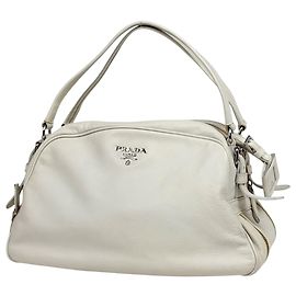 Prada Handtasche aus weißem Leder Weiß