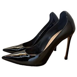 Christian Dior Black Patent Leather Pumps Black
