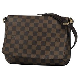 Louis Vuitton Musette Tango Shoulder Bag Brown