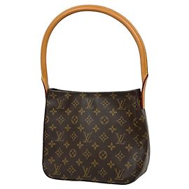 Bolso de hombro Louis Vuitton Looping MM Castaño