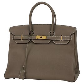 Hermès Hermes Birkin 35 Handbag Taupe
