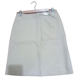 Max Mara Beige Wool and Viscose Sheath Skirt Beige