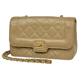 Chanel Matelassé Leather Shoulder Bag Beige