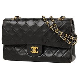 Borsa a tracolla Chanel Matelassé in pelle nera Nero
