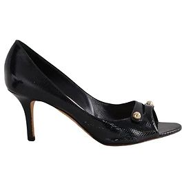 Escarpins Dior en cuir noir taille 37 Noir