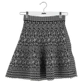 Alaïa Rock aus schwarzer Viskose Schwarz