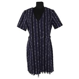 Robe Claudie Pierlot en coton bleu marine Bleu Marine