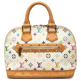White Louis Vuitton Monogram Multicolore Alma PM Handbag White