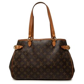 Saco Tote Horizontal Louis Vuitton Monogram Batignolles castanho Marrom