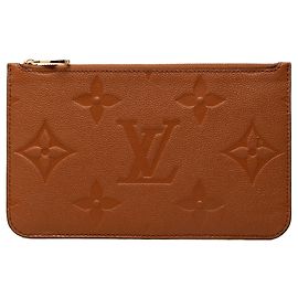 Pouch Louis Vuitton Monogram Giant Empreinte Neverfull MM Marrone Marrone