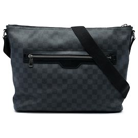 Borsa a tracolla Louis Vuitton Damier Graphite Mick GM Nera Nero