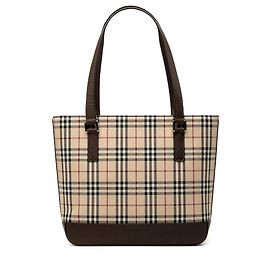 Sac Tote Burberry House Check Canvas Beige Beige