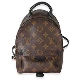 Sac à dos Mini Palm Springs en toile Monogram Louis Vuitton Marron