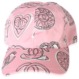 Cappellino Baseball Chanel 23P in cotone rosa CC Altro