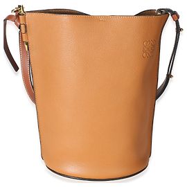 Borsa a secchiello Gate Loewe in vitello grana morbida Tan Marrone