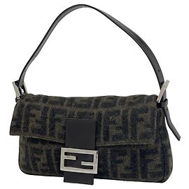 Sac à épaule Fendi marron motif Zucca Marron