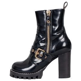 Louis Vuitton Star Trail Black Leather Ankle Boots Sz.37 Pre-owned Other