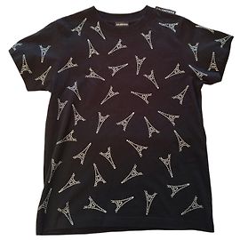 Balenciaga T-shirt Jersey Tour Eiffel Nero Nero