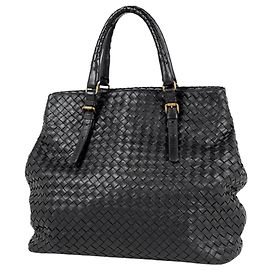 Bottega Veneta Black Leather Tote Bag Black