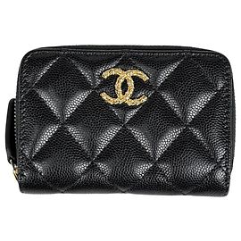Chanel Coco Mark Coin Purse Black