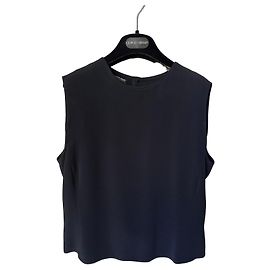 Top de seda negro Giorgio Armani Negro