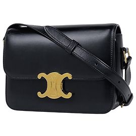 Céline Borsa a spalla Celine CELINE Teen Triomphe in pelle nera Nero