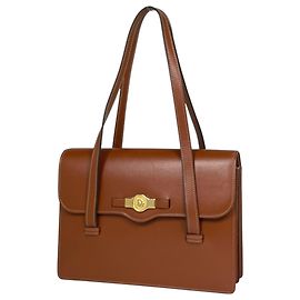 Bolsa de ombro Christian Dior em couro castanho Marrom