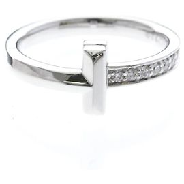 Autre Marque Tiffany T One Narrow Diamantring in Weißgold Silber
