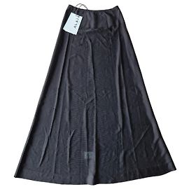 Alaïa Intime Black Long Mesh Skirt Black