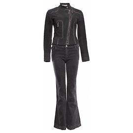Christian Dior, Blazer und Jeans aus grauem Denim Grau