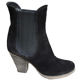 Autre Marque Fiorentini + Baker Sammy I Black Suede Ankle Boots Black
