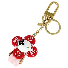 Louis Vuitton Porte Clés Vivienne Bag Charm Keyring Rosso D'oro