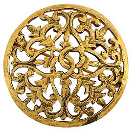 Broche Chanel plaquée or Doré