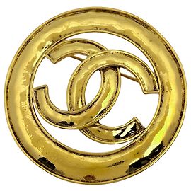 Chanel vergoldete Brosche Golden