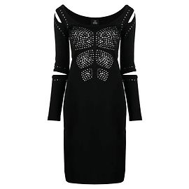Autre Marque Versace Jeans Couture Black Cut-Out Dress Black