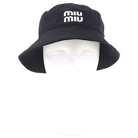 Miu Miu Sombrero de algodón MIUMIU Negro