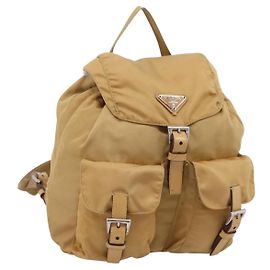 PRADA Backpack Nylon Brown Silver Altro