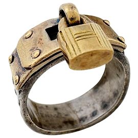 Hermès Hermes Cadena Ring in Sterling Silver 925 Silvery Golden